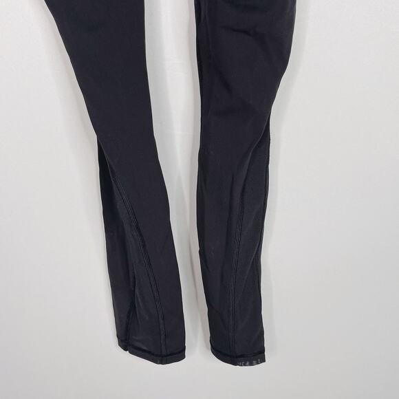 Lululemon Womens 4 Black Train Times 7/8 Leggings 25" Mesh Piecing Activewear - Picture 7 of 8